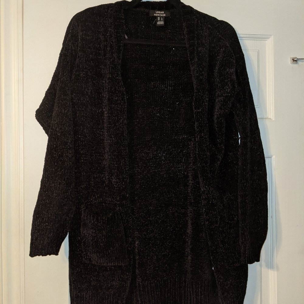 ultrasoft knit black cardigan